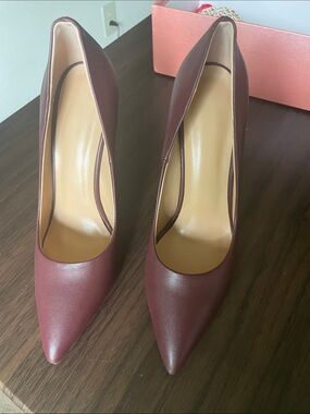 Not Rated Burgundy Pointed Toe Pumps